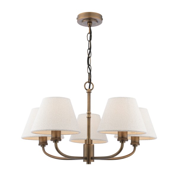 (image for) Laura Ashley Denston 5 Light Pendant Antique Bronze With Shade